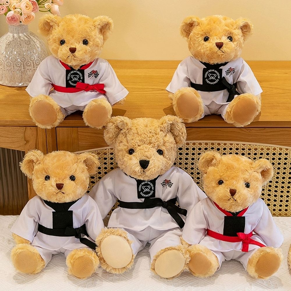 태권도 곰 인형 테디베어 선물 곰돌이 기념품 A. 검은색 벨트패턴 있음, A. 약 30cm - 상세 이미지 2