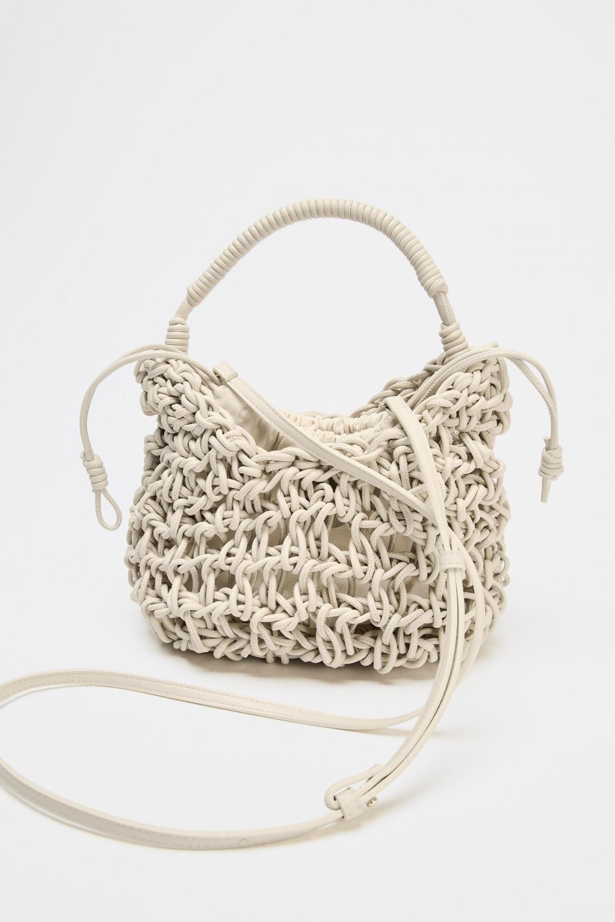 자라 스티치 브레이드 토트백 6217/610 ECRU - 상세 이미지 5