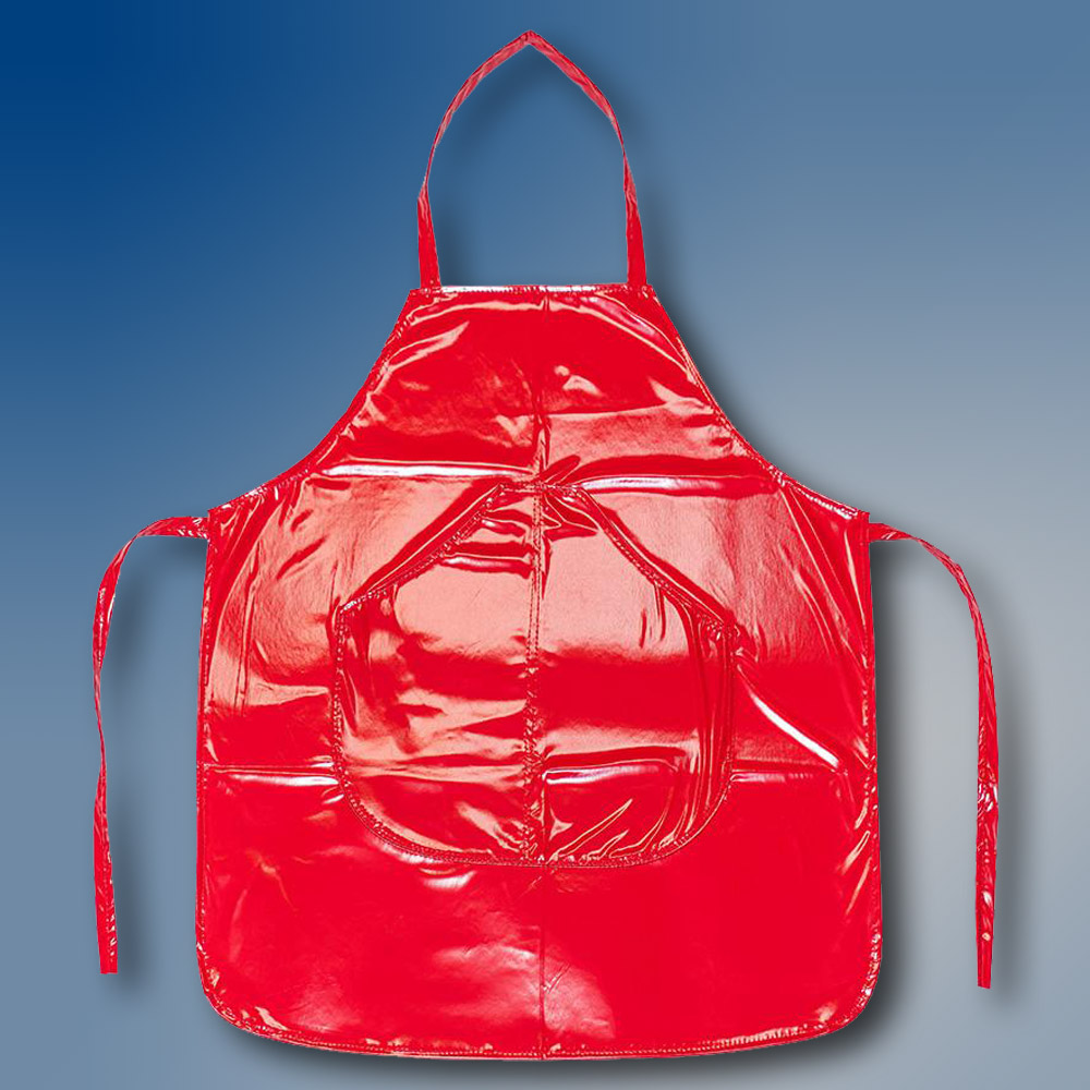 쌍마장갑 단면PU앞치마 S사이즈 10개입 적색 - 상품 이미지