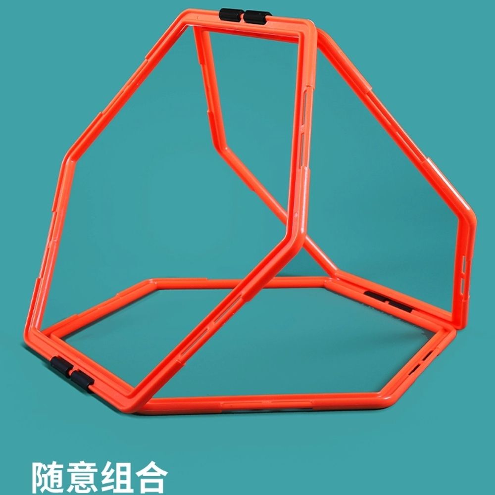 레더 스탭 트레이닝 사다리 훈련 슬리퍼 도구 A. 라운드 어질리티 링 40cm 10개입 다 - 상세 이미지 3