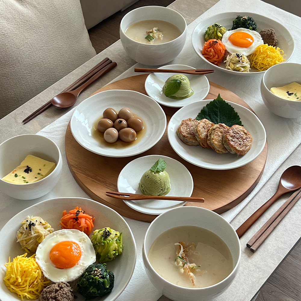 니코트 르블랑 달항아리 2인 면기포함 홈세트 12P MADE IN JAPAN - 상세 이미지 3