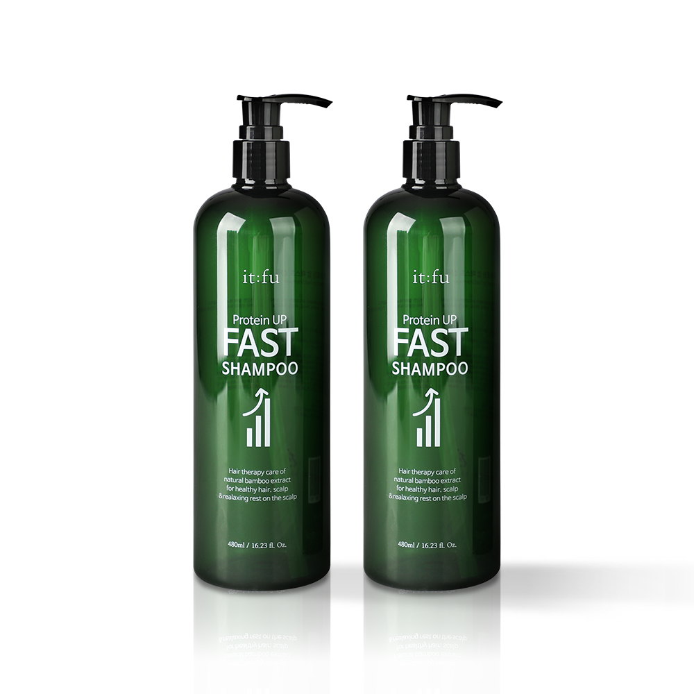 [패스트샴푸] 머리빨리기르는법 쿨링 곱슬머리 손상모 단백질 업패스트 샴푸 480ml 2개 - 상품 이미지