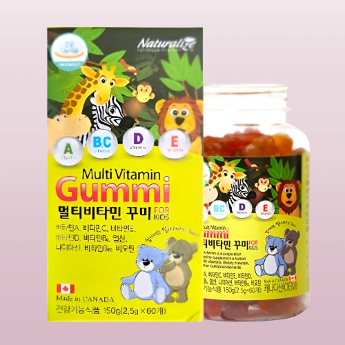 네추럴라이즈 멀티비타민 키즈 젤리 꾸미 사과딸기맛 60구미X1개 - 상세 이미지 2