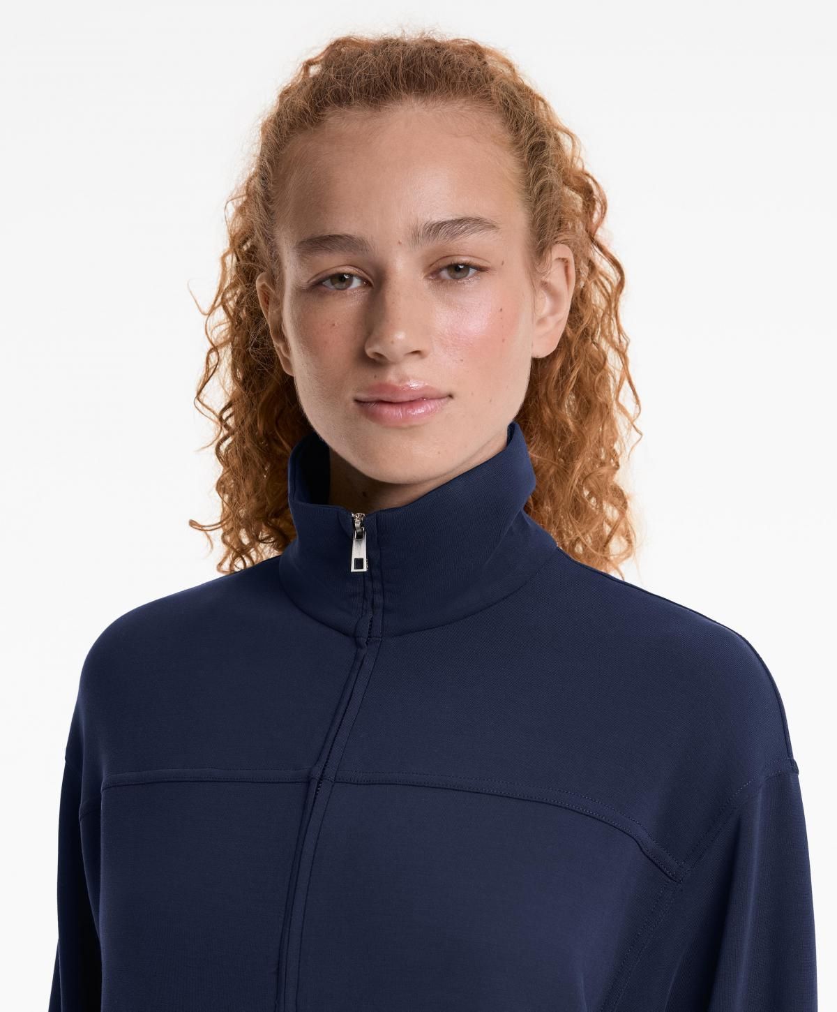 오이쇼 소프트 모달 스트링 롱 재킷 4913/791 NAVY - 상세 이미지 5
