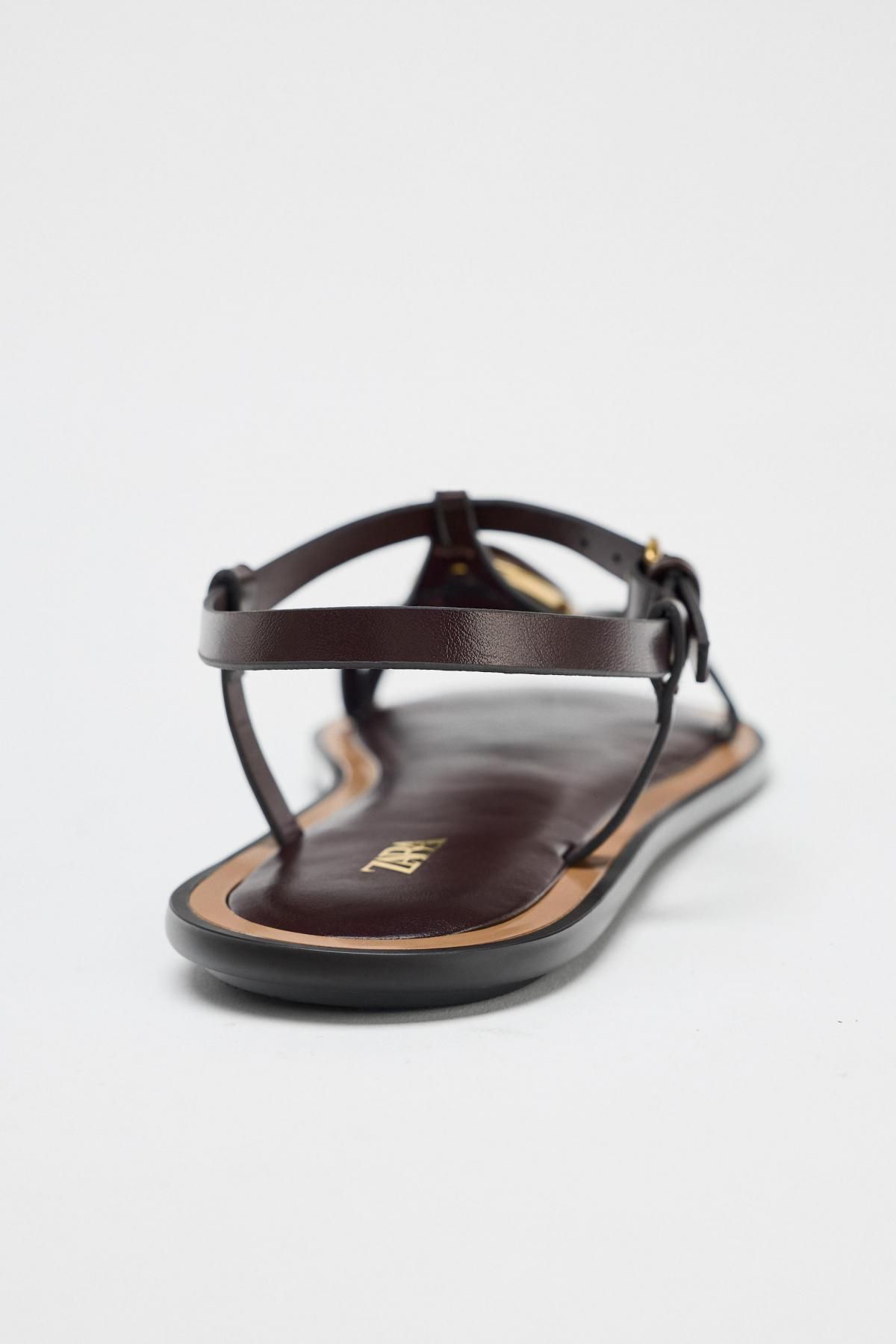 자라 메탈 디테일 스트랩 샌들 2646/610 BROWN - 상세 이미지 5