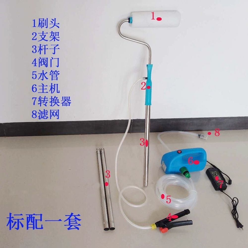 전동페인트롤러 자동펌프 전동로라 장대 작업 칠작업 A. 스카이블루 롤러코팅기 60W 세트 - 상세 이미지 3