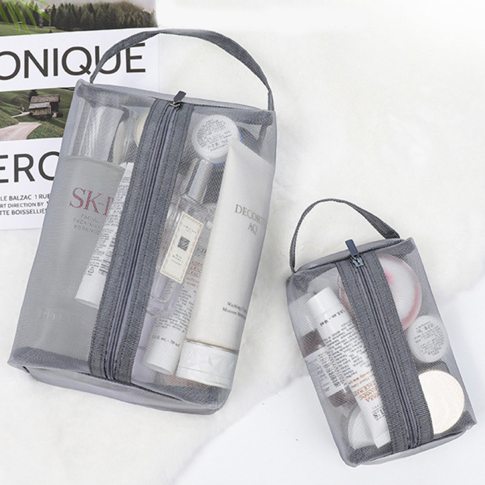 메쉬파우치 화장품 메이크업 여행용 망사파우치 A01