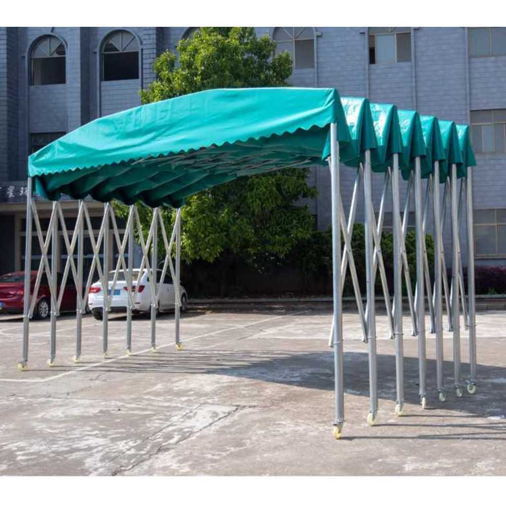 대형 자바라천막 파고라 공장 이동식 폴대 바람막이 3x4m - 상품 이미지