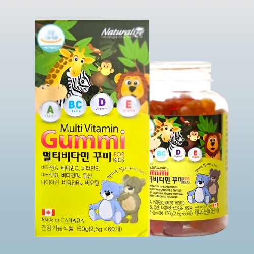 네추럴라이즈 멀티비타민 키즈 젤리 꾸미 사과딸기맛 60구미X1개 - 상세 이미지 3