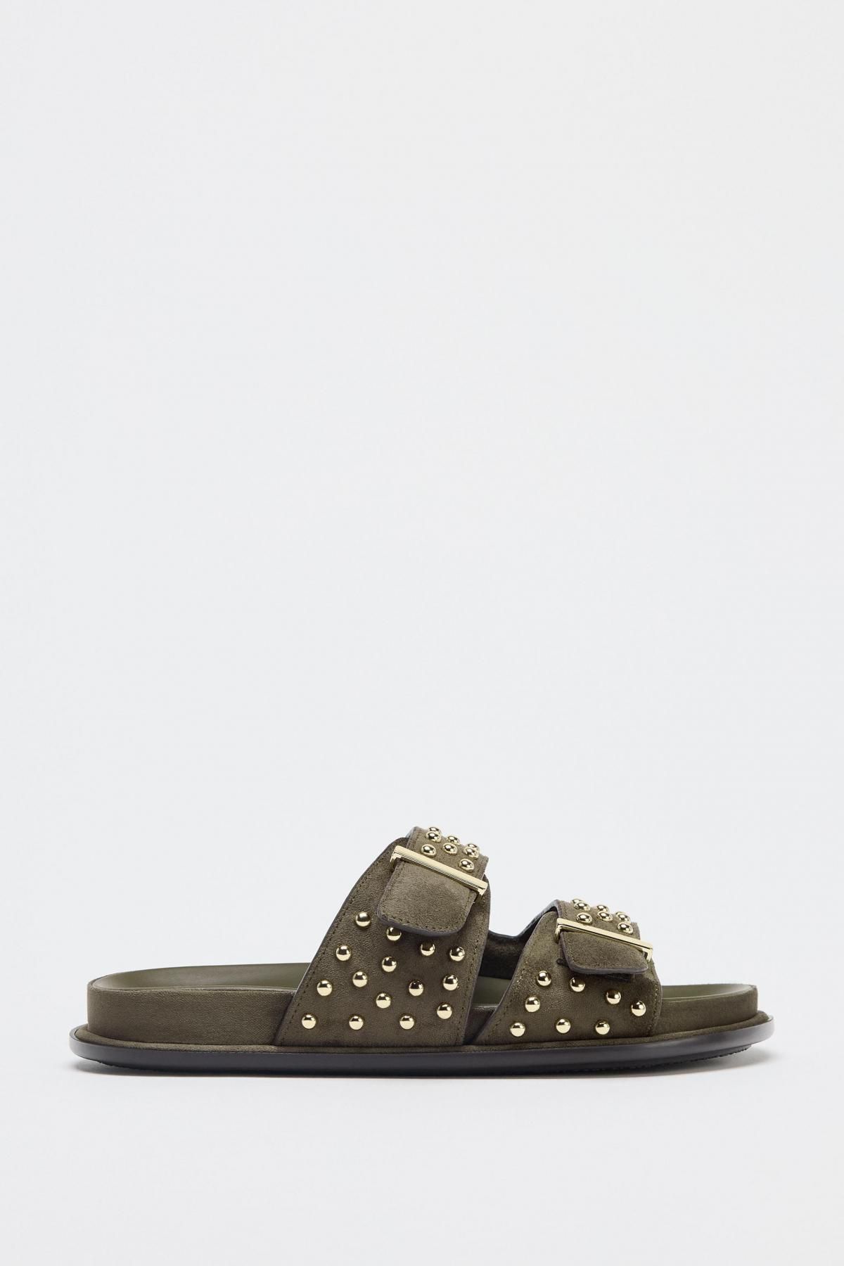 자라 버클 스터드 스트랩 샌들 2607/610 KHAKI GREEN - 메인 이미지