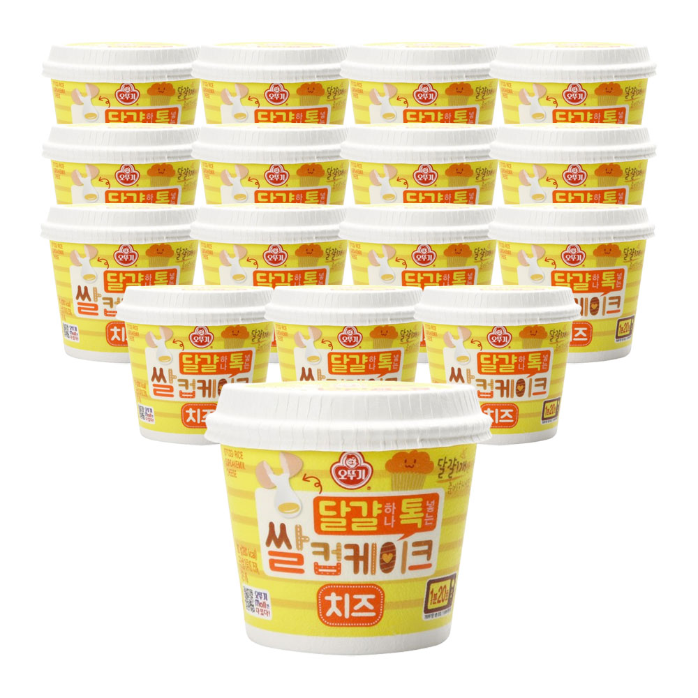 오뚜기 달걀하나톡넣는 쌀컵케이크 치즈 60g 16개 - 상품 이미지