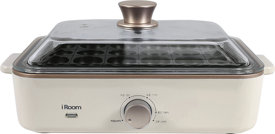 아이룸 멀티쿠커 (아이보리/팬3종) 전골 다용도 후라이 전기조리기 쿡커 자취용품 요리기계