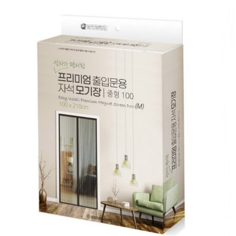 프리미엄 출입문용 자석문발 모기장 중형 색상랜덤 현관모기장 현관문발 식당문발