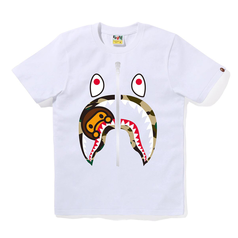 베이프 우먼즈 반팔티 1ST CAMO MILO SHARK TEE 2L80-210-015 - 상품 이미지