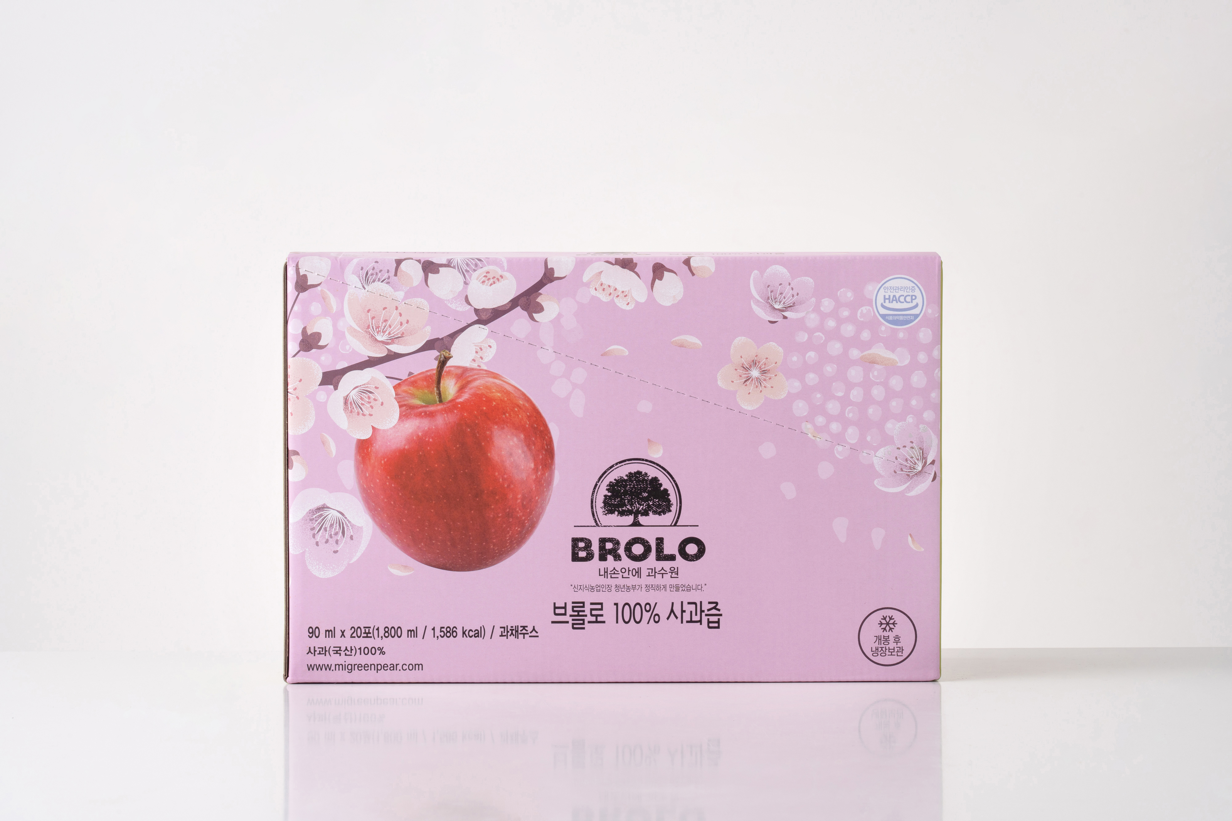 [브롤로] 청년농부 100퍼센트 저온착즙 순간살균 생사과즙 90ml 20포 스탠딩형 - 상세 이미지 5