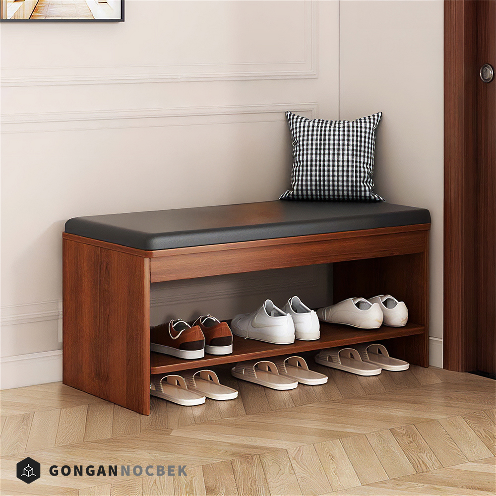 현관 의자 오픈 신발장 슈벤치 원룸 미니 원목 수납장