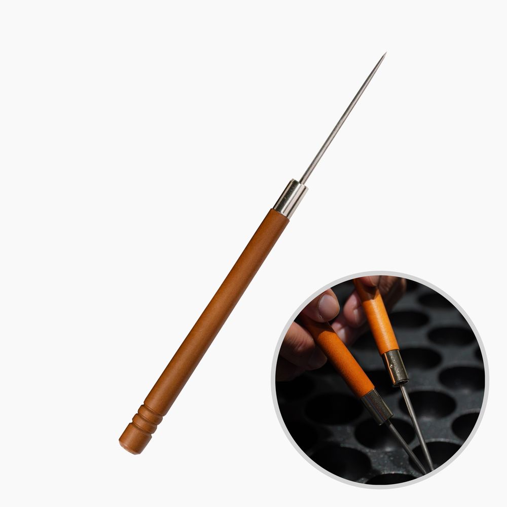 전문가용 타코야끼 일제 송곳 (긴손잡이/브라운/230mm) 낱 - 메인 이미지