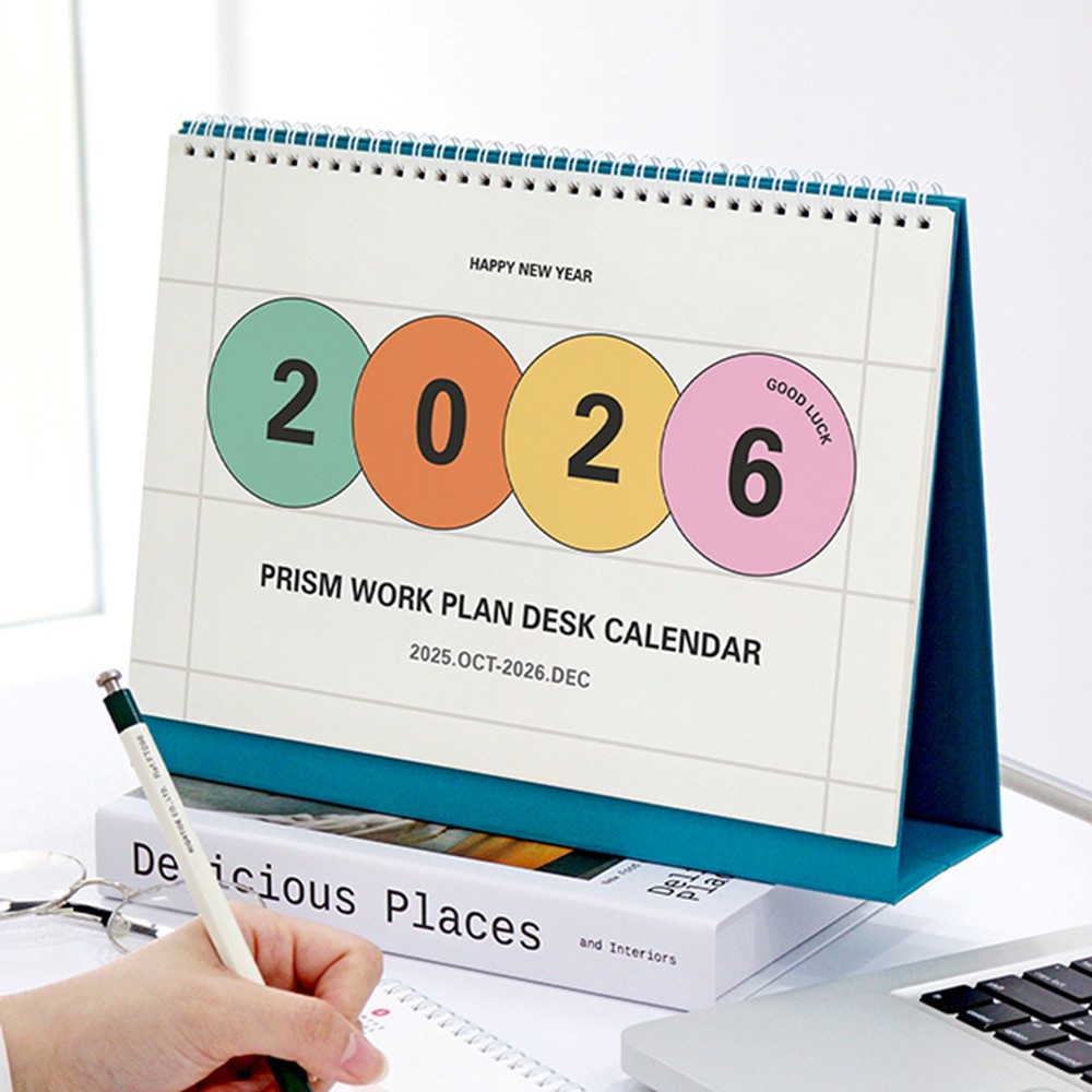 2026 년 대형 탁상 달력 26년 A4 달력 워크플랜 2026 데스크캘린더 프리즘 인디고 상세 이미지 3