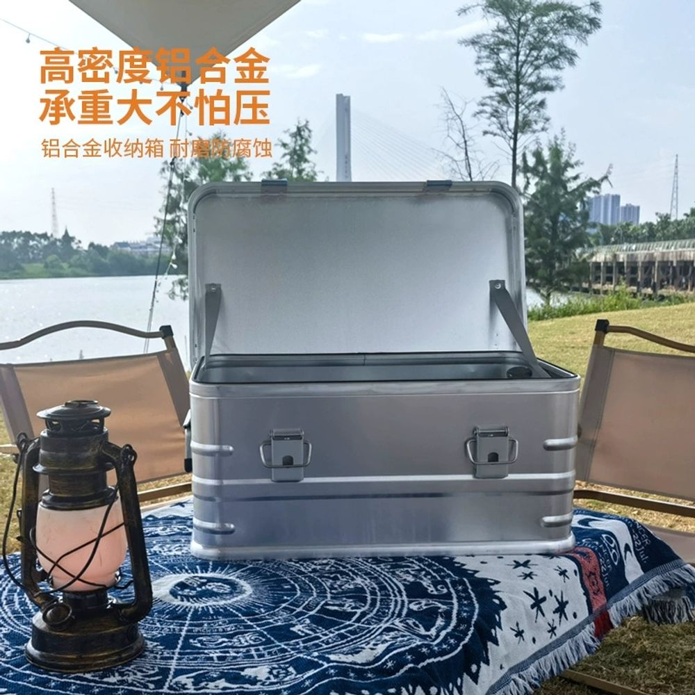 알루미늄 캠핑 상자 수납함 정리함 캠핑테이블 클래식 A. 실버 스몰30L - 상세 이미지 4