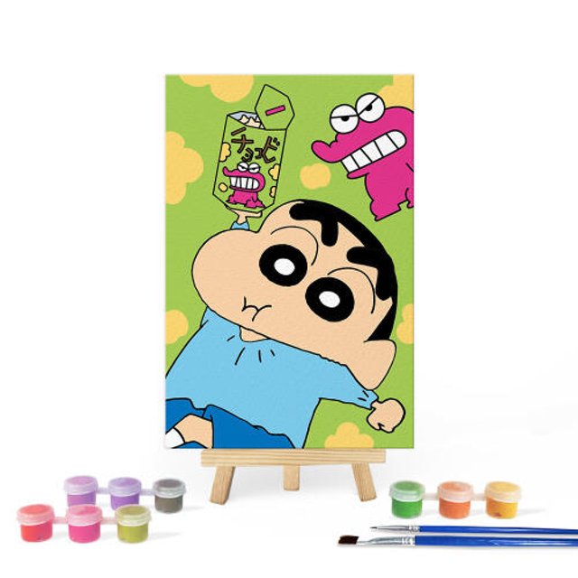 짱구 유화그리기 세트 DIY 캔버스 초코비 10x15cm