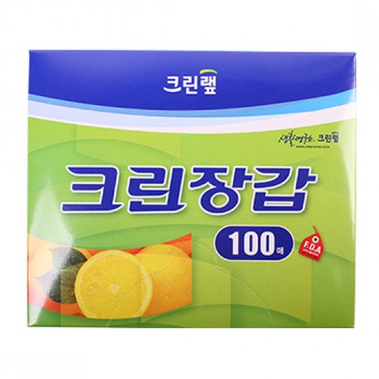 크린랩 크린장갑 100매 일회용장갑 일회용요리장갑 주방일회용장갑 - 상품 이미지