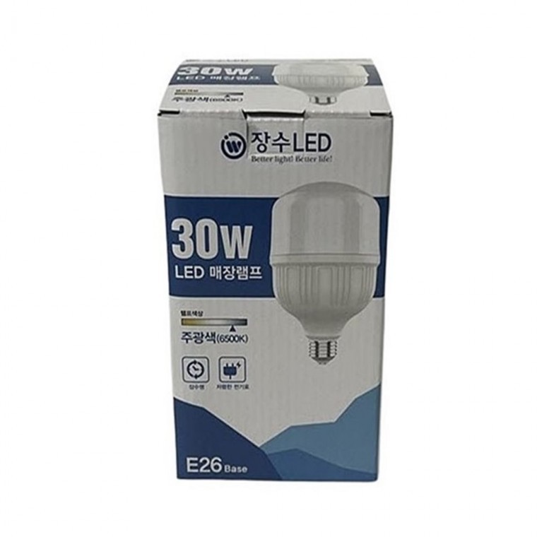 장수램프 LED전구 30W E26 램프 주광색 6500K LED램프 엘이디램프 백열전구 - 상품 이미지
