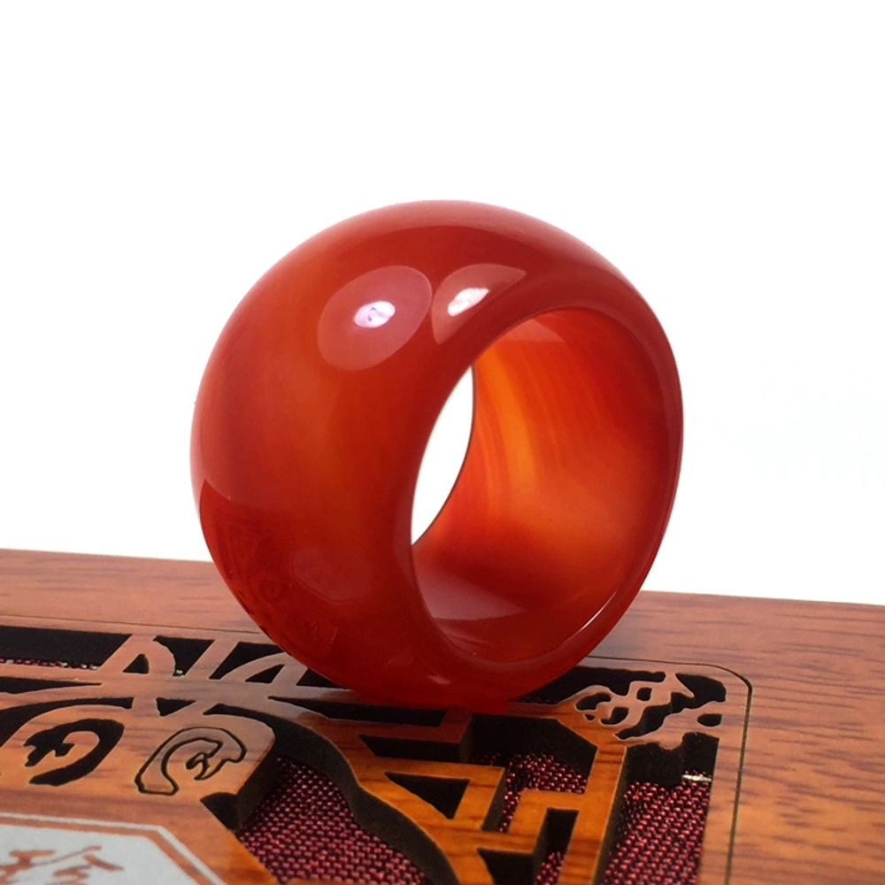 원석반지 홍옥반지 전통 패션 21mm 레드 내경 한복 옥반지 A. 내경 18.5mm - 상세 이미지 3