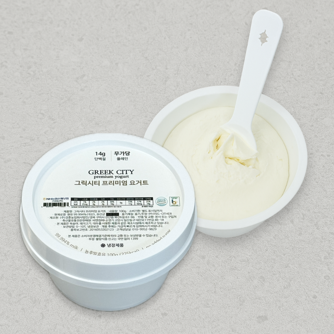 그릭시티 꾸덕한 그릭요거트 무가당 플레인 100g