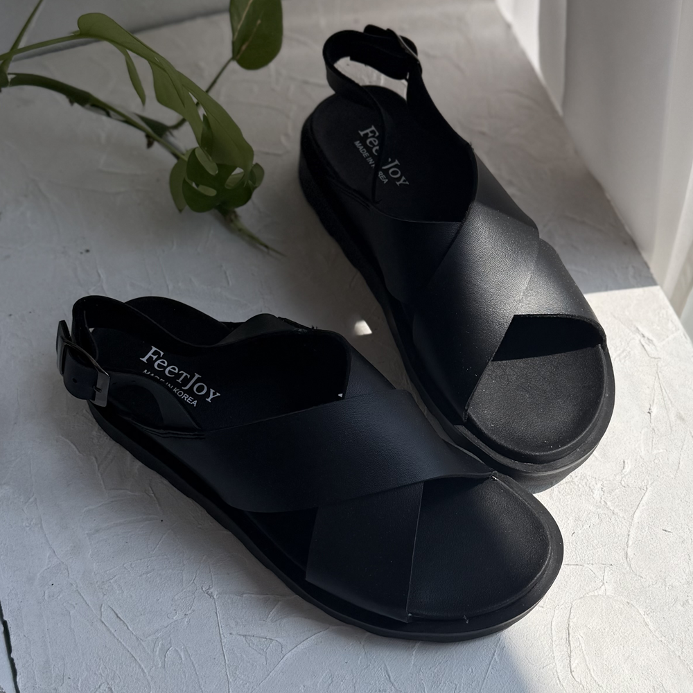 4cm 엑스 크로스 스트랩 샌들 - 상세 이미지 3