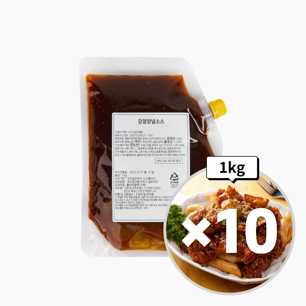 맛붐 닭강정 소스 1kgX10ea 강정양념소스 - 메인 이미지