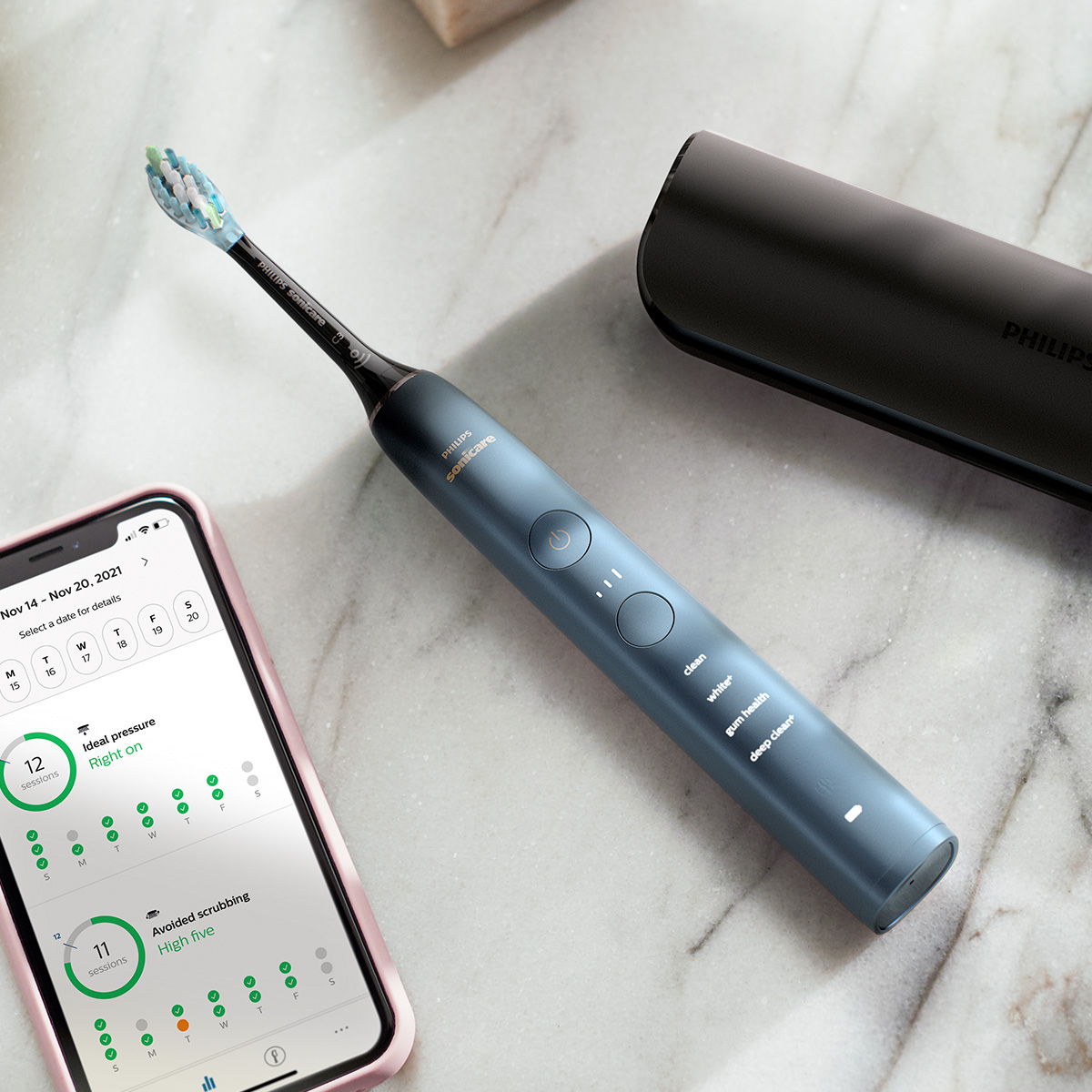 필립스 소닉케어 다이아몬드클린 9000 스페셜 에디션 아쿠아마린 HX9911/96+올인원 칫솔모 1P 증정