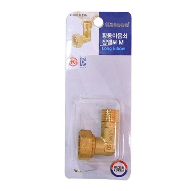 코텍스 황동 이음쇠 장엘보 M W-6885 니플 파이프 보일러 - 상품 이미지