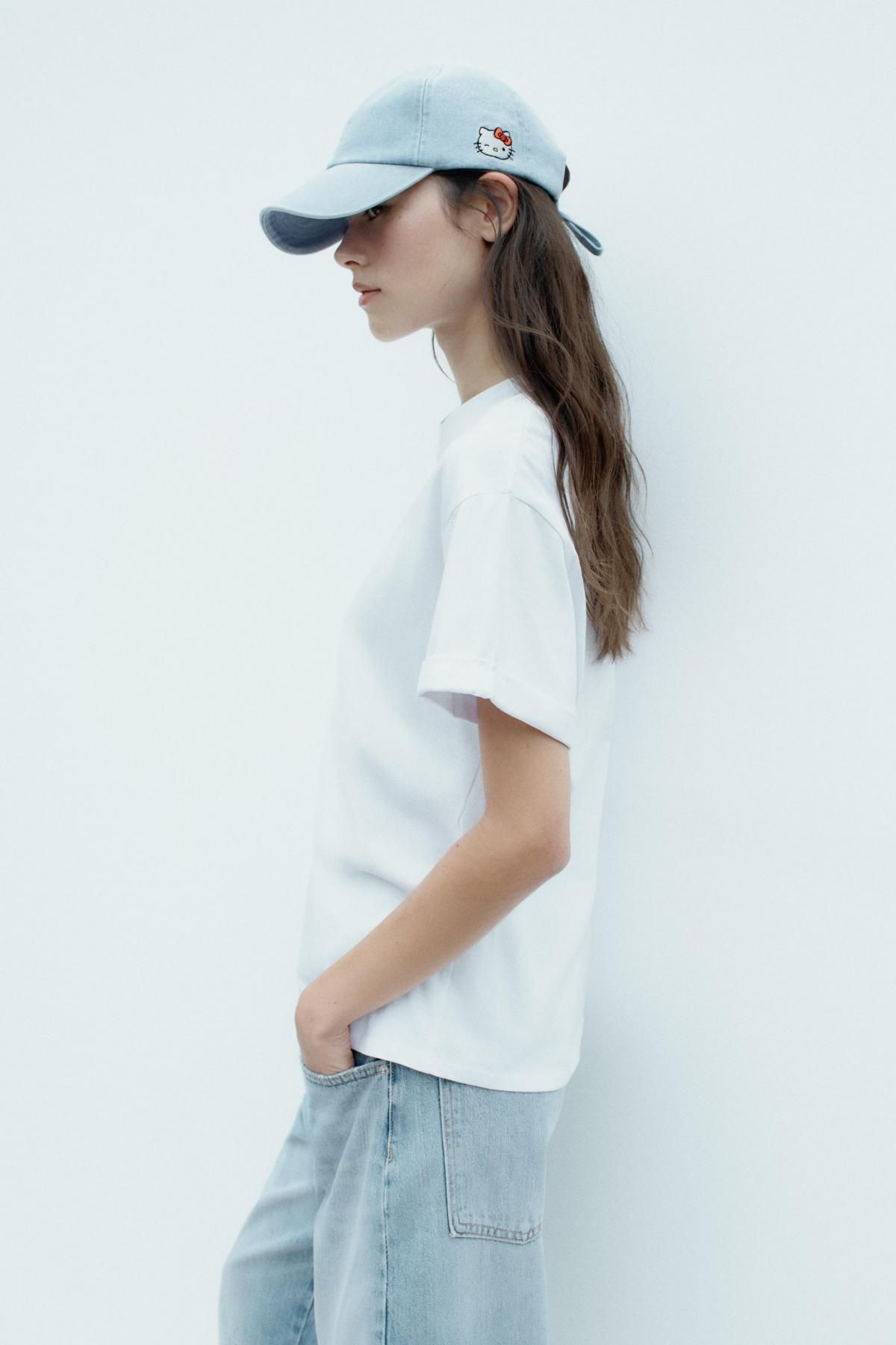 자라 헬로키티 데님 라이트블루 캡모자 3920/486 LIGHT BLUE - 상세 이미지 3