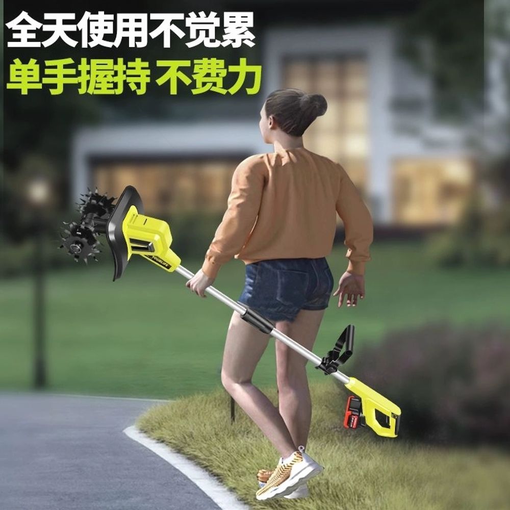 전동잡초제거기 소형 관리기 기계 밭갈이 미니 A. 더블 나이프 20V 리튬 배터리 토양 느 이미지 6