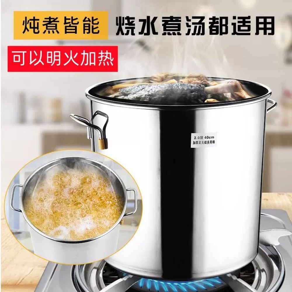 잔반통 업소용 짬통 스텐 음식물 식당용 급식 A. 두껍게 2.5직선 20높이 20cm 5L - 상세 이미지 4