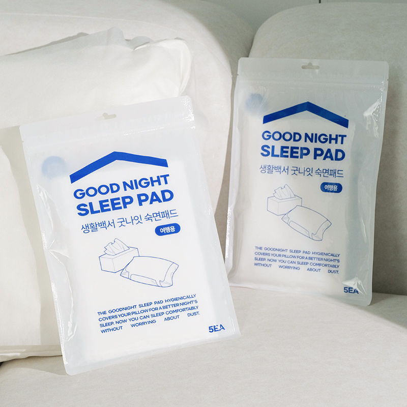 일회용 베개커버 뽑아쓰는 위생 숙면 패드 10개입 여행용 휴대용 제품 이미지
