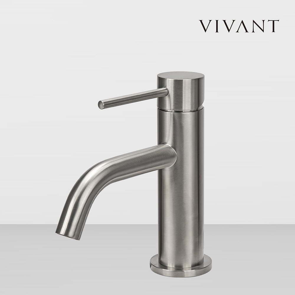 세면수전 VIVANT 비반트 VAR340 MS메트실버 그레이 고급욕실인테리어 수도꼭지 절수 - 상품 이미지