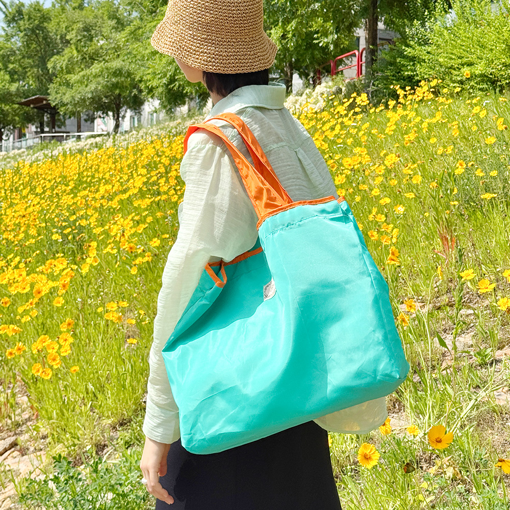 가벼운 빅사이즈 장바구니 숄더백 경량 큰 대형 조리 쇼퍼백 라지 초경량 시장 마트가방 - 상세 이미지 5