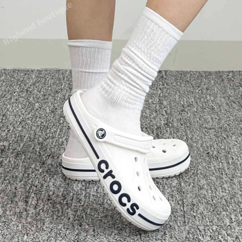 크록스 바야 밴드 클로그 클래식 크록 크럭스 샌들 화이트블랙, 240