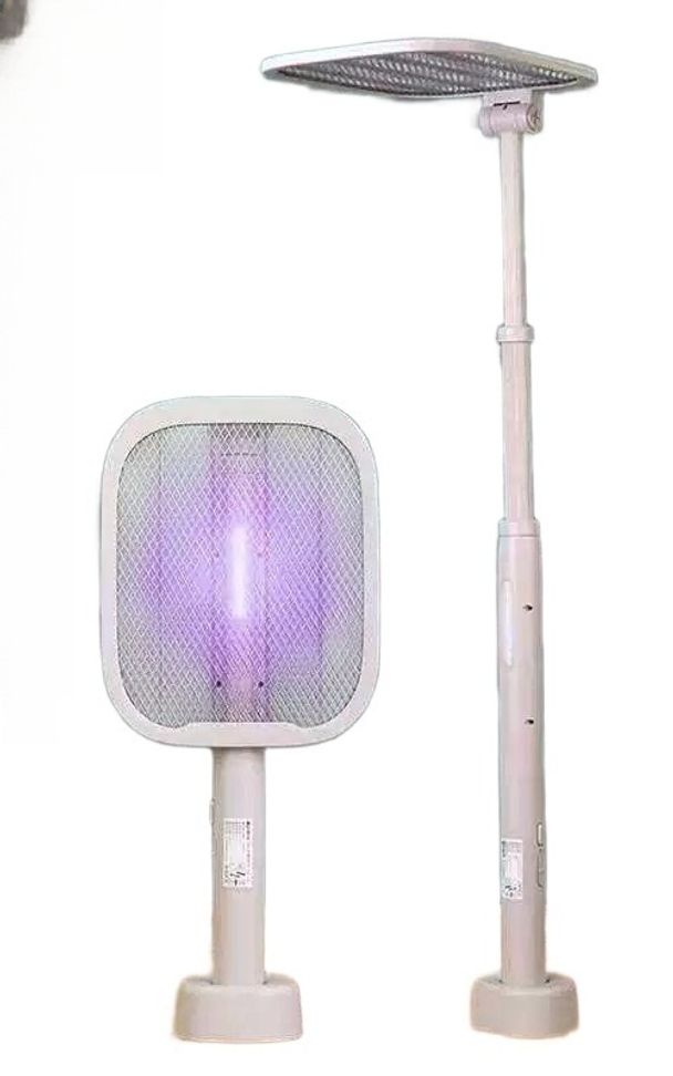 100cm 전기모기채 긴 파리채 모기채 충전 전기 휴대용 해충 기본 트랩 접이식 신축 - 상품 이미지