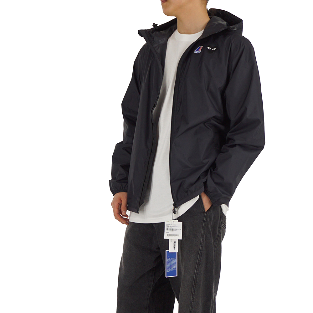 26SS 꼼데가르송 X 까웨 풀 집업 바람막이 자켓 블랙 AZ-J507-051-1 - 상세 이미지 3