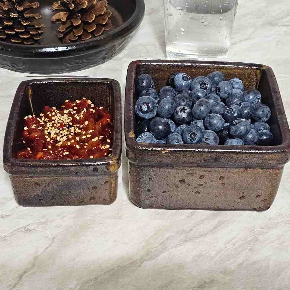 당아리 옹기 김치 반찬통 전통항아리 발효 보관용기 소형500ml, 종지형220ml (셋트) - 상세 이미지 5