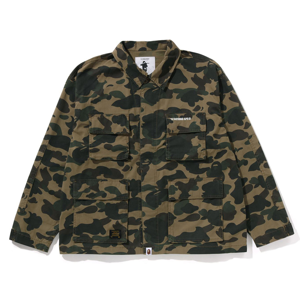 베이프 셔츠 1ST CAMO HEAVY WASHED MULTI POCKET CARGO LS SHIRT 1L80-131-302 - 메인 이미지
