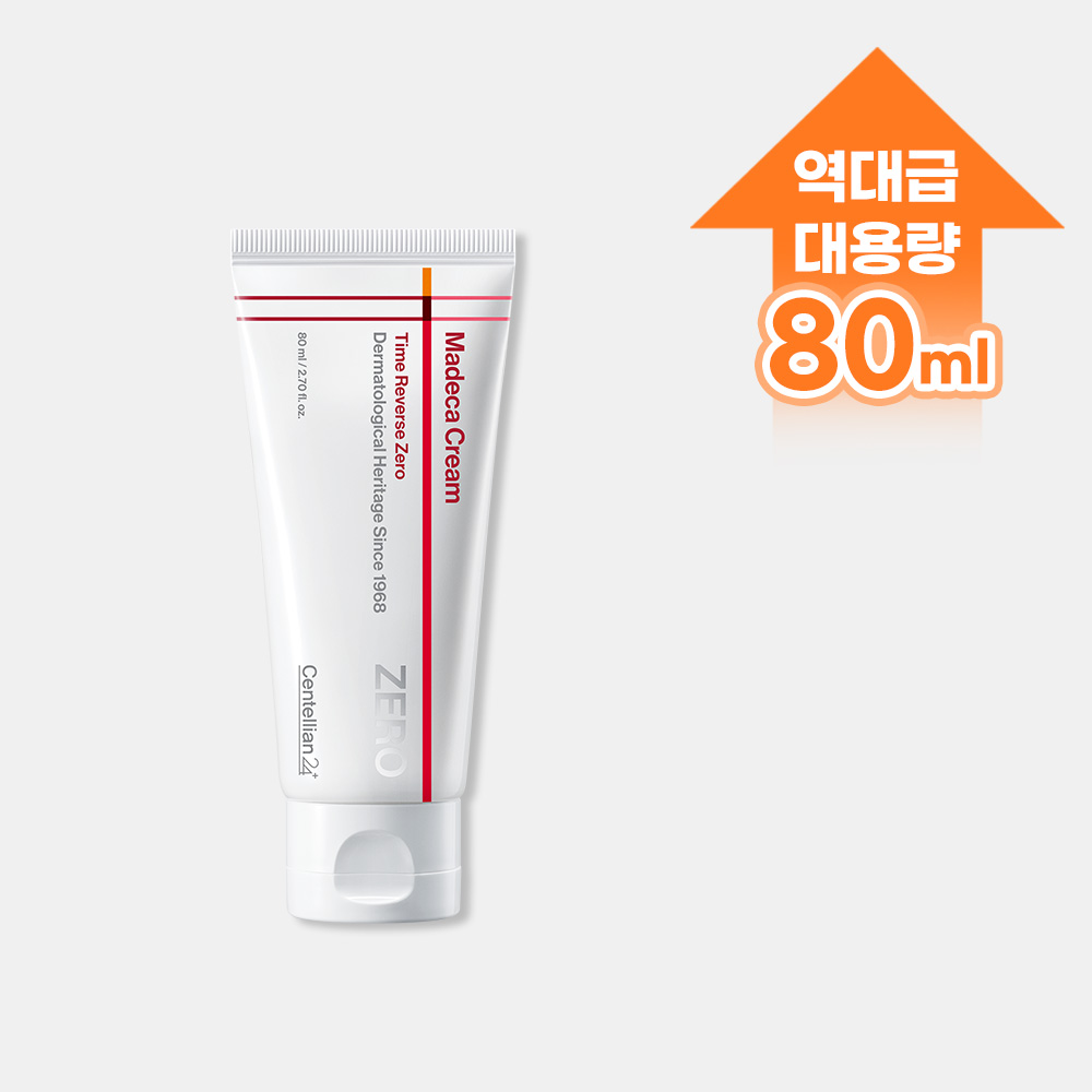 동국제약 센텔리안24 마데카크림 타임리버스 제로 80ml x 1개 /병풀 시카 테카(TECA) 히알루론산 성분으로 수분, 보습, 미백, 탄력에 도움 시즌7 - 메인 이미지