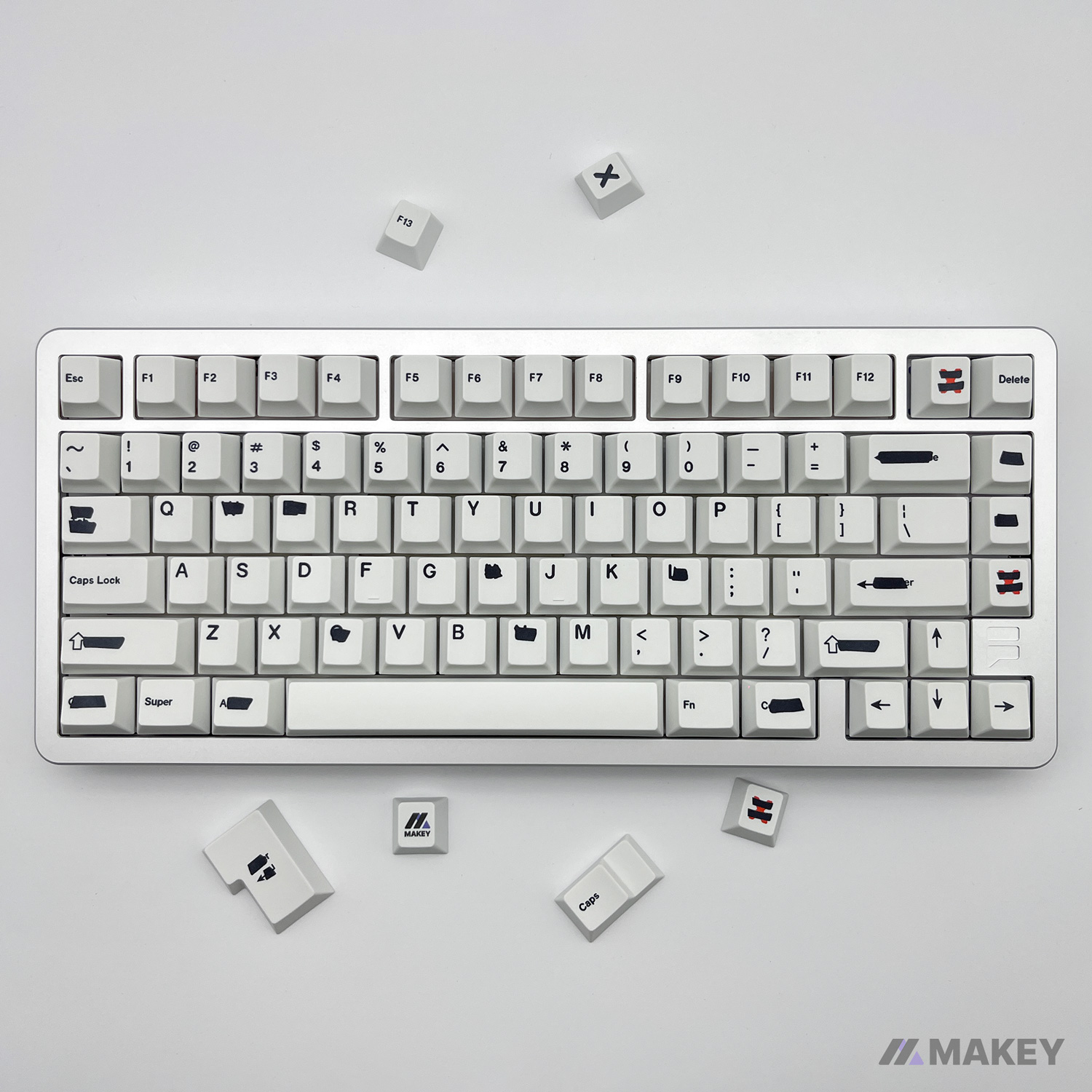 메이키 Redacted 테마 키캡 한글 각인 체리 수정테이프 독거미 GMK 커스텀