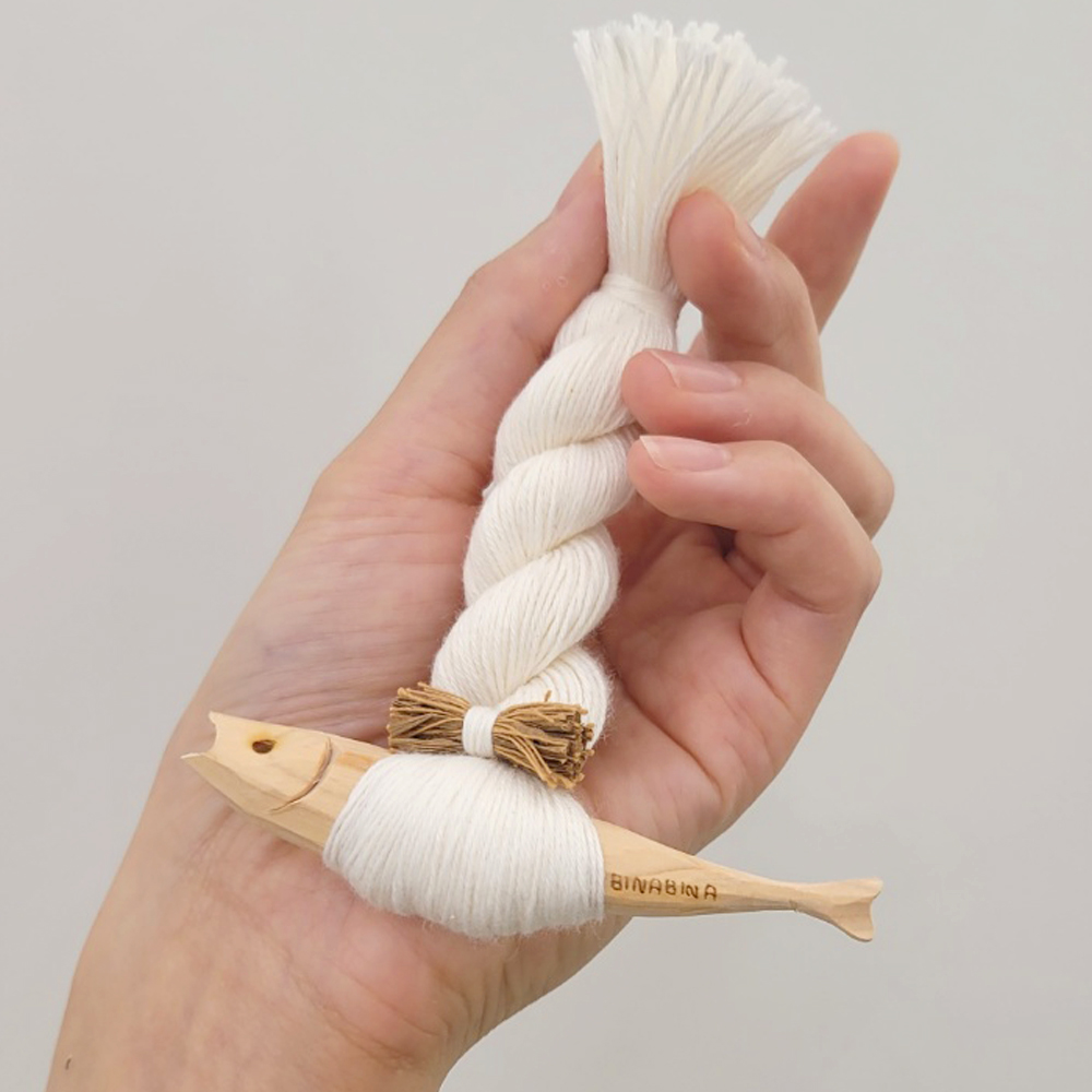 [명장 수제작]차량용 편백나무 원목 비나비나 행운의 액막이명태 자동차 룸미러걸이 북어 부적