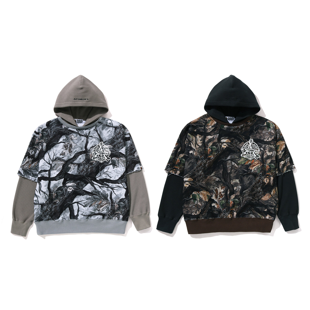 베이프 후드티 TREE EDGE CAMO LAYERED PULLOVER HOODIE 1L80-114-003 - 상세 이미지 5