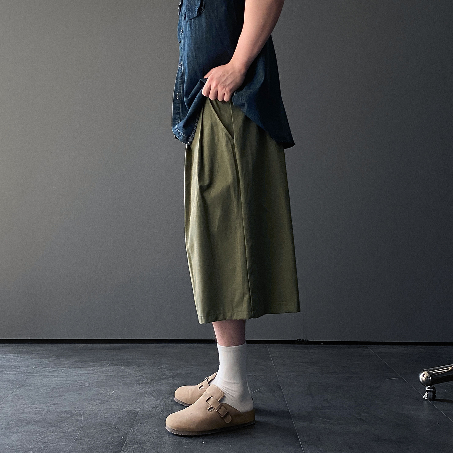 남성7부반바지 남자버뮤다팬츠 벌룬팬츠 통큰반바지 - 상세 이미지 3