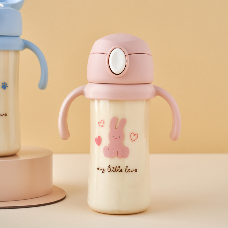 에디슨 리틀러브 PPSU 원터치 빨대컵 유아식기 자기주도 흘림방지 아기빨대컵 250ml