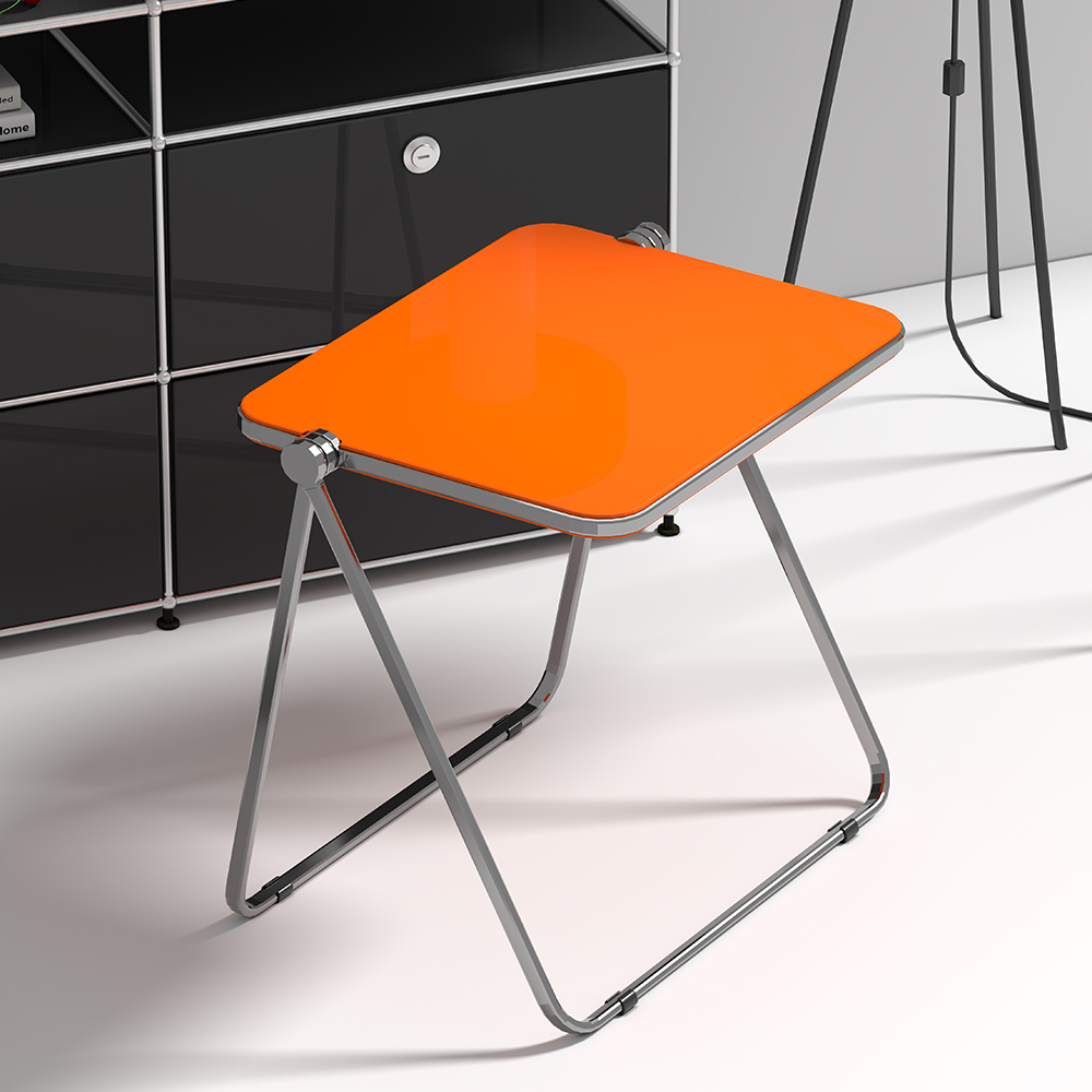 16피스 TZZ 접이식 폴딩 간이 다용도 접는 멀티 휴대용 미드센츄리 카페 크롬도금 테이블